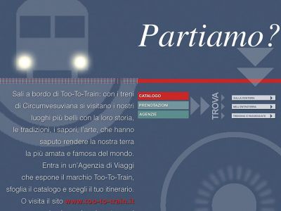 Too-To-Train - Viaggi nei luoghi vesuviani in Circumvesuviana (manifesto affissione stazioni ferroviarie)